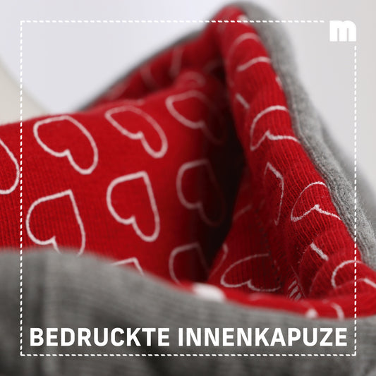Zip Hoodie mit individueller Innenkapuze