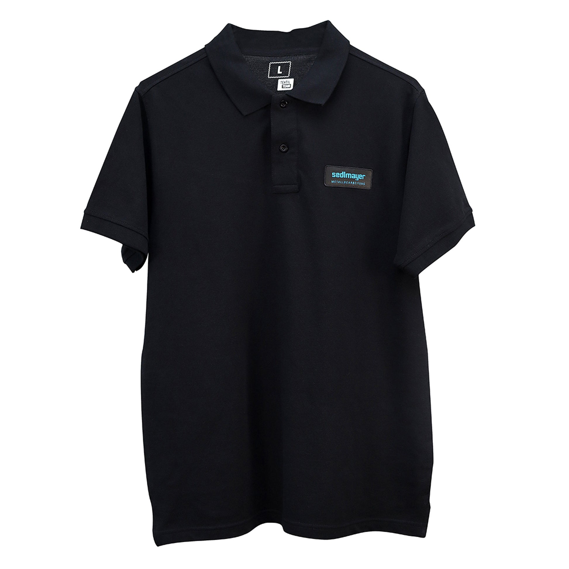 Poloshirt kurzarm Schwarz (SEDLMAYER) – mit Firmenlogo besticken & bedrucken