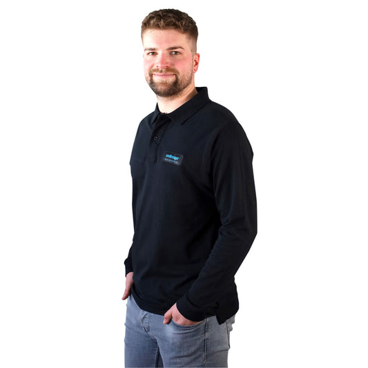 Poloshirt langarm Schwarz (SEDLMAYER)