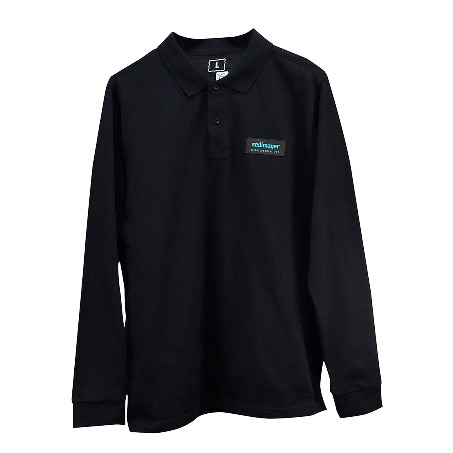 Poloshirt langarm Schwarz (SEDLMAYER) – mit Firmenlogo besticken & bedrucken