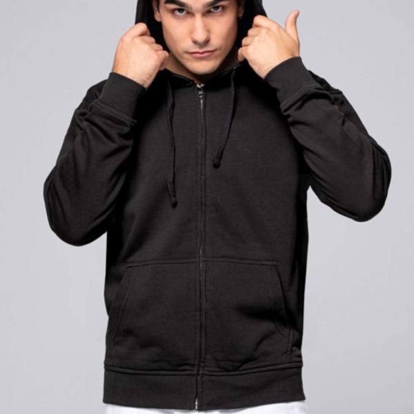 Kapuzenpullover mit Reissverschluss in braun